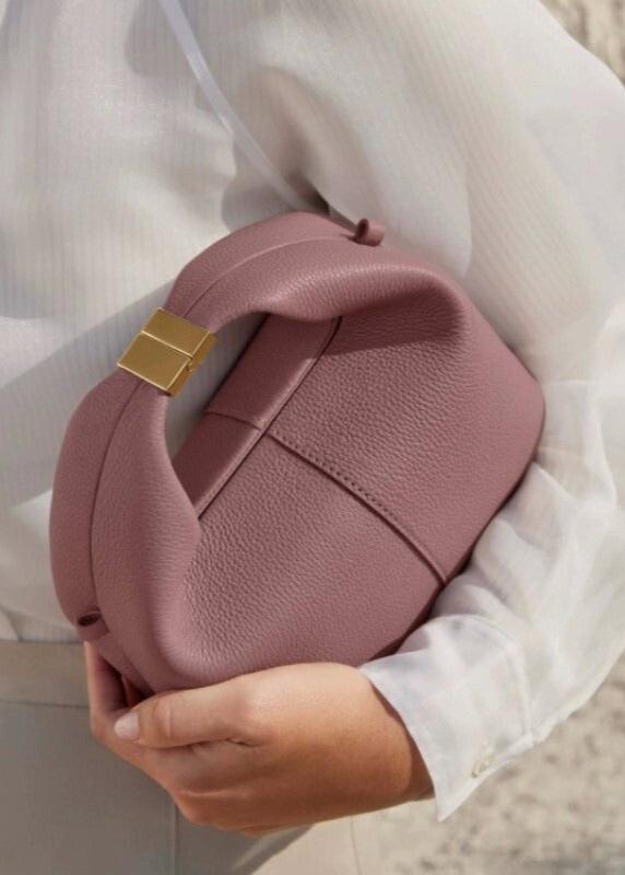 Lychee-Pattern-Cowhide Shoulder-Messenger-Bag