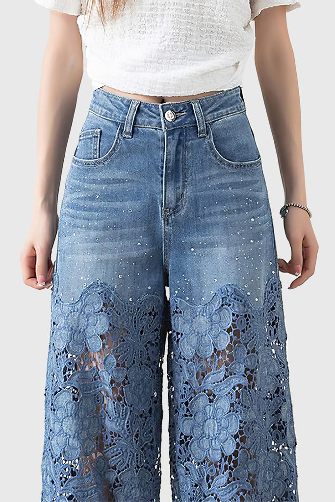Camila Lace Patchwork Jeans