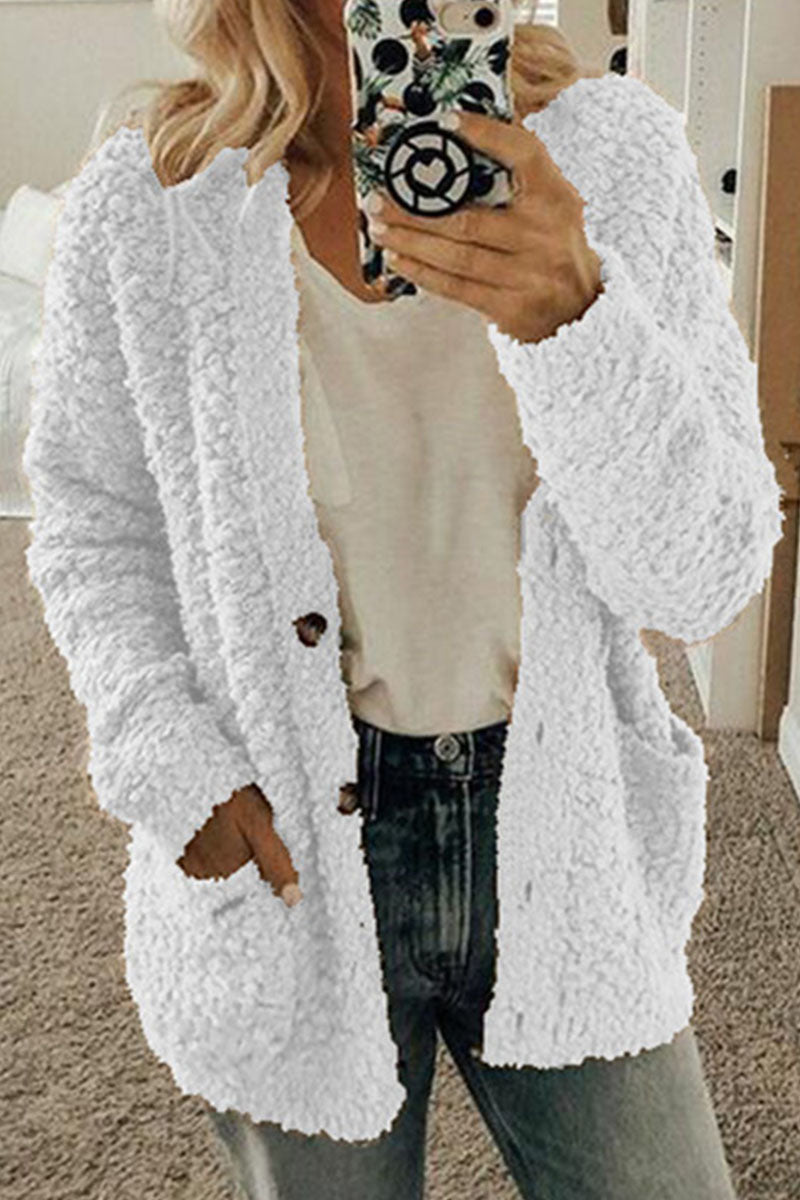 Fashion British Style Solid Patchwork O Neck Outerwear(10 Colors)