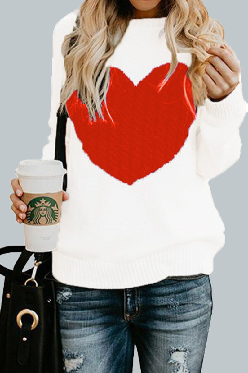 Street Print O Neck Mid Waist Sweater(3 Colors)