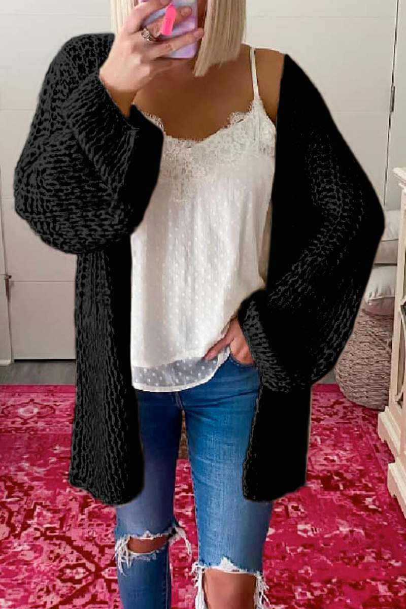 Casual Solid Hollowed Out Tops