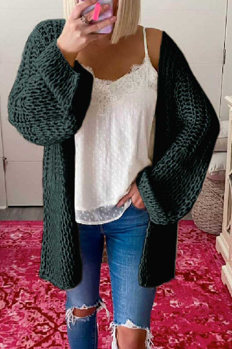 Casual Solid Hollowed Out Tops