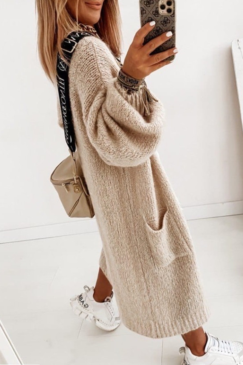Casual Solid Pocket Tops Sweater(4 Colors)
