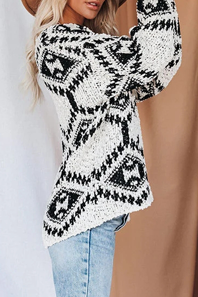 Casual Geometric Split Joint Contrast V Neck Tops(4 Colors)
