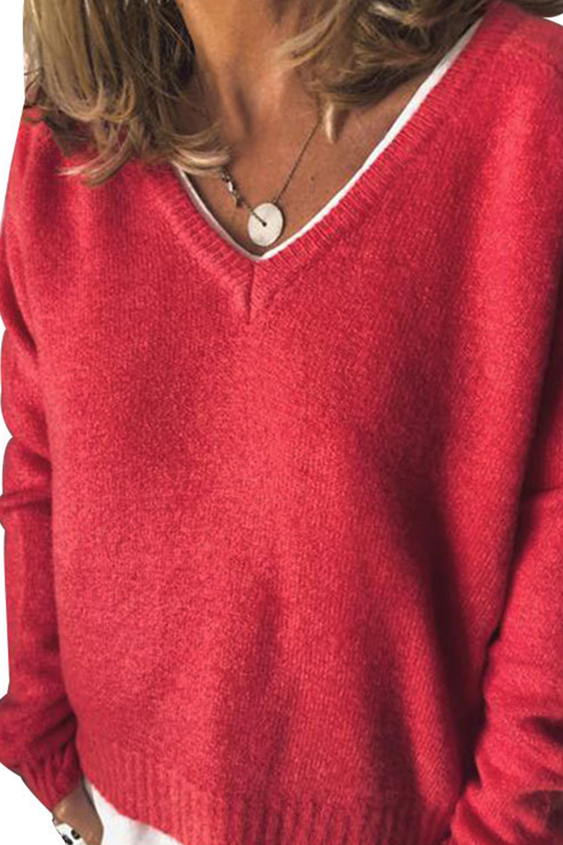 Casual Solid Patchwork O Neck Tops(6 Colors)