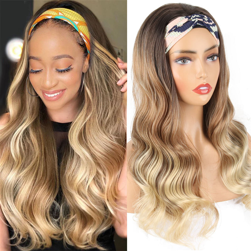 Fashion Casual Gradual Change Patchwork Wigs (Without Headscarf)