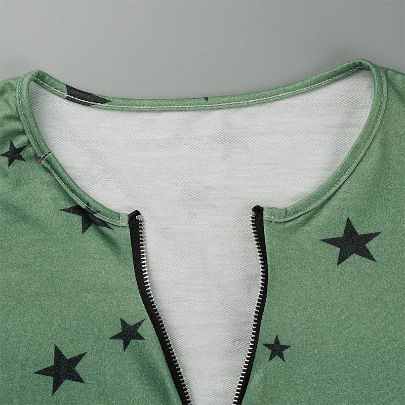 Casual The stars Patchwork Zipper Collar Hoodies(8 Colors)