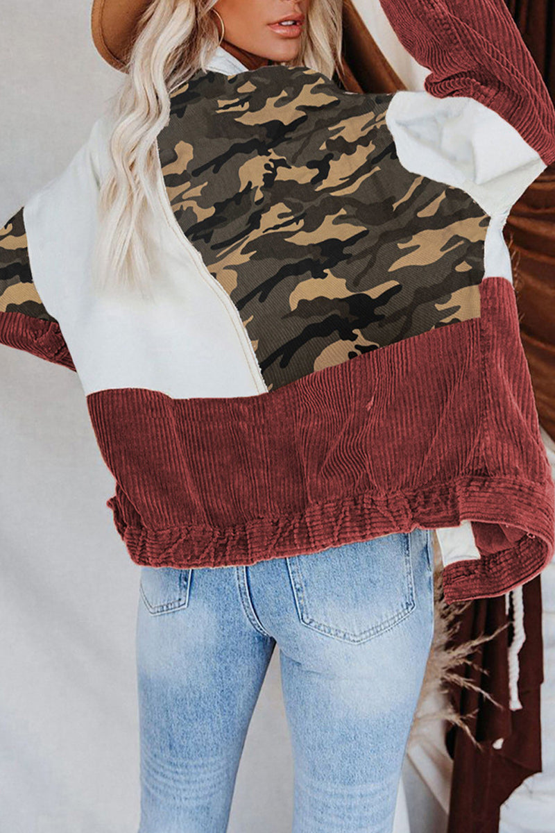 Casual Tassel Buckle Turndown Collar Outerwear