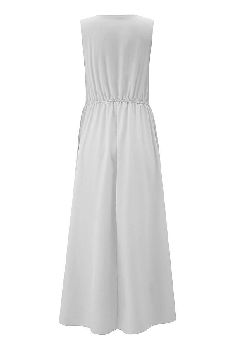 Sexy Simplicity Solid Slit V Neck Princess Dresses(6 Colors)