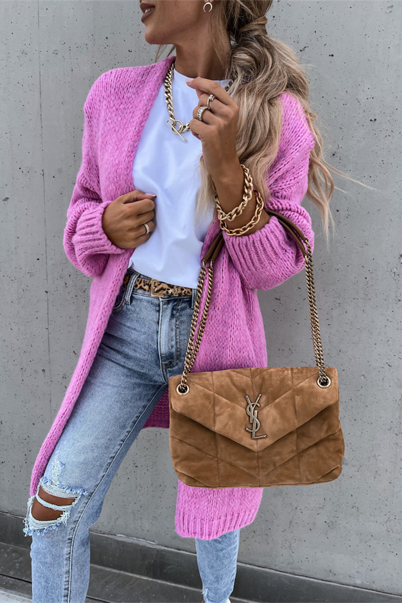 Casual Daily Weave Cardigan Collar Cardigans(3 Colors)