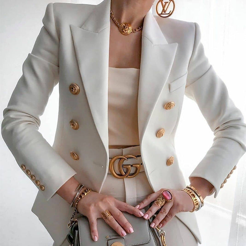 DressBetty - Casual Solid Color Short Blazer