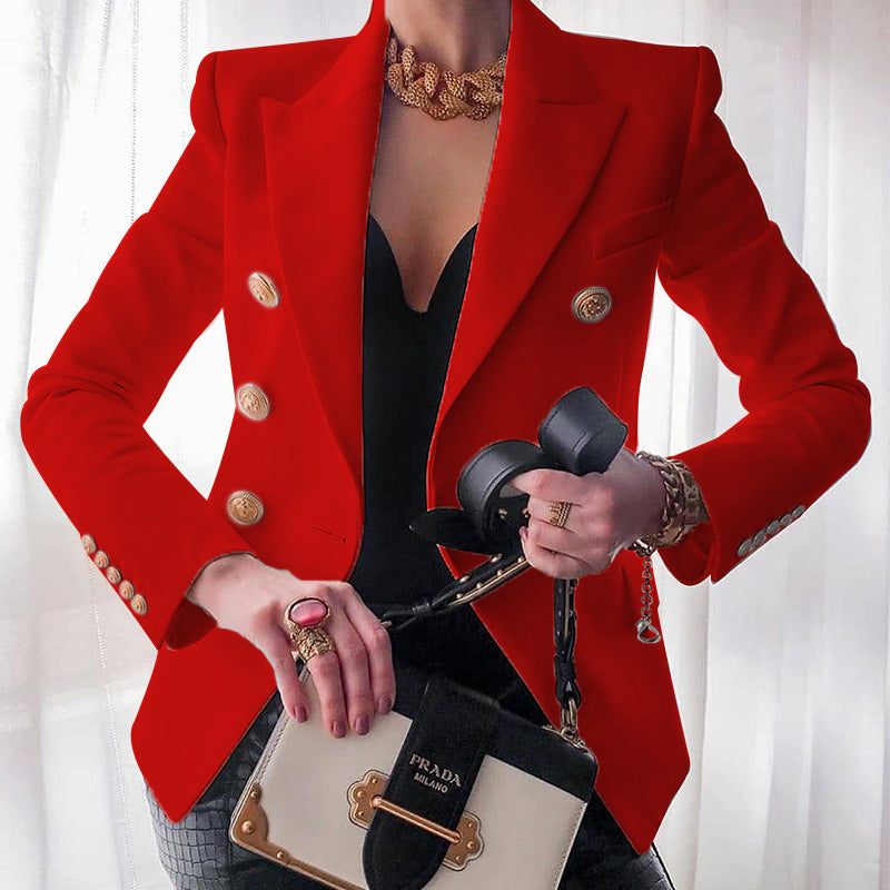 DressBetty - Casual Solid Color Short Blazer