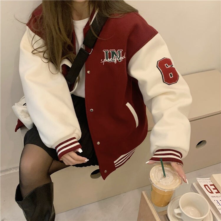 DressBetty - Hiphop Varsity Bomber Cyber Y2k Jacket