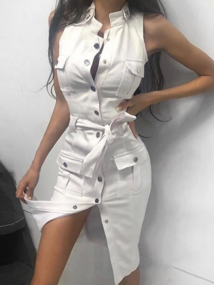 DressBetty - New Sexy Women Bandage Button Dress