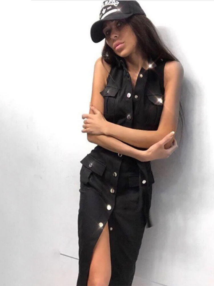 DressBetty - New Sexy Women Bandage Button Dress