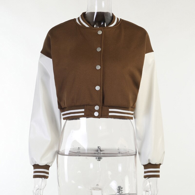 DressBetty - Stitching Letters Embroidery Baseball Uniform Jacket