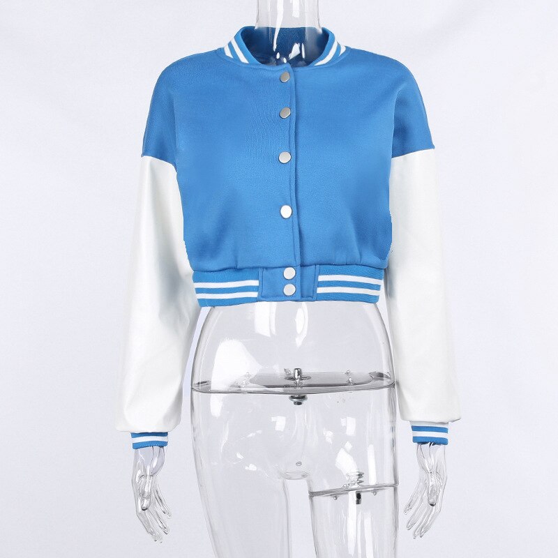 DressBetty - Stitching Letters Embroidery Baseball Uniform Jacket