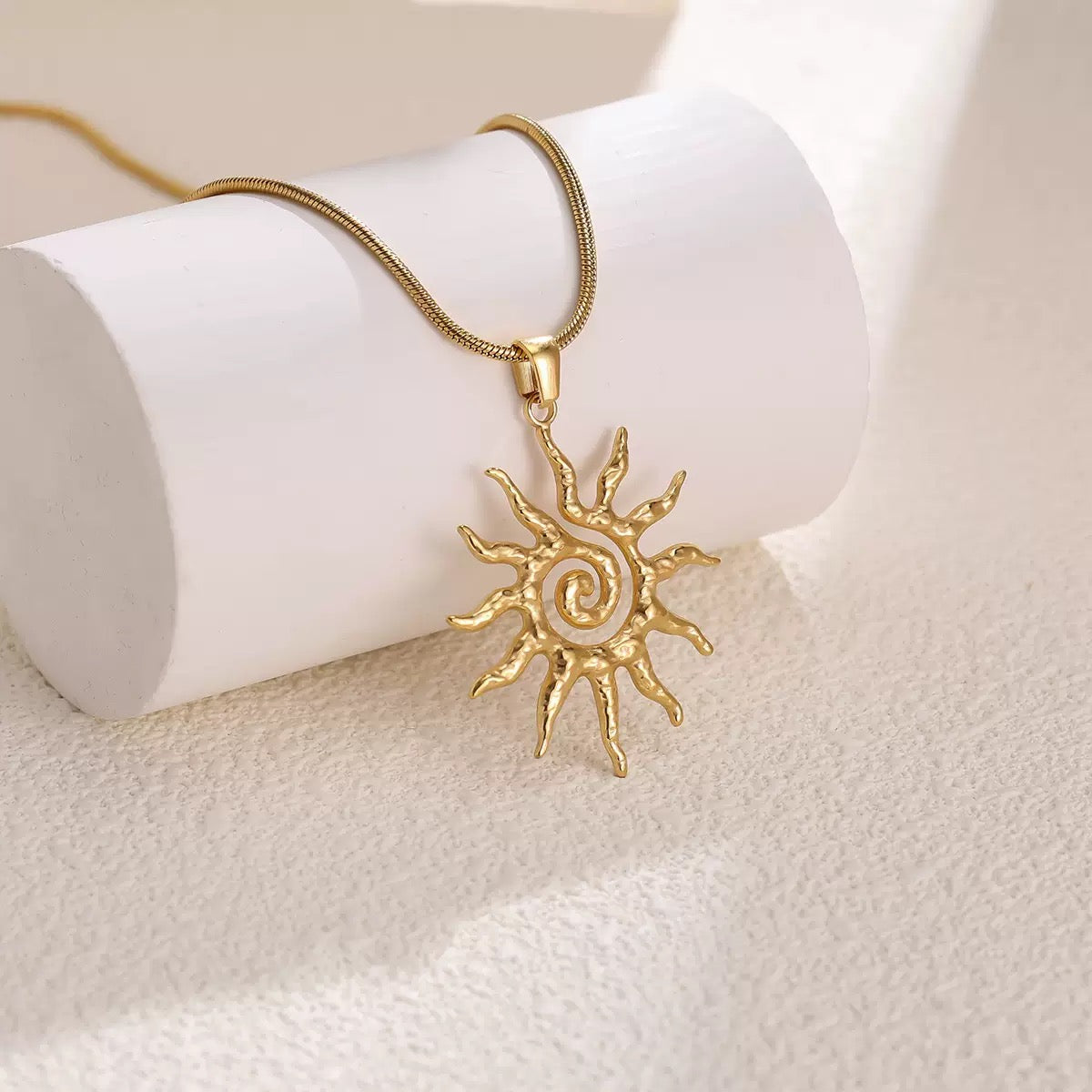 Mythological Spiral Sun Necklace