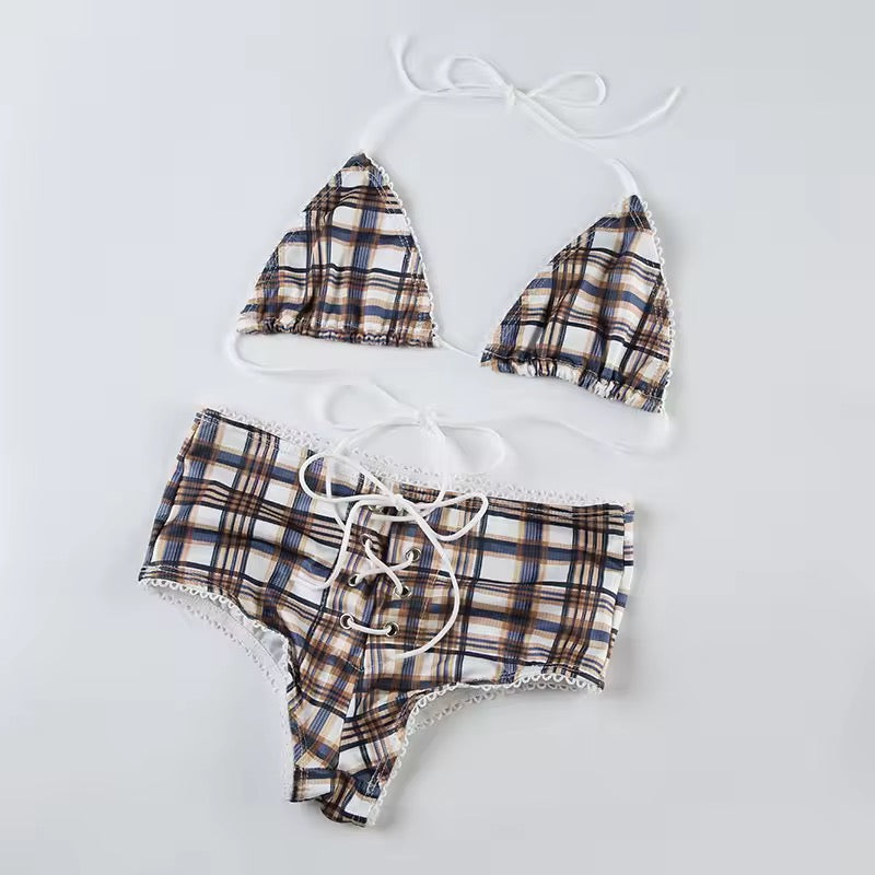 Maple Plaid Bikini Set
