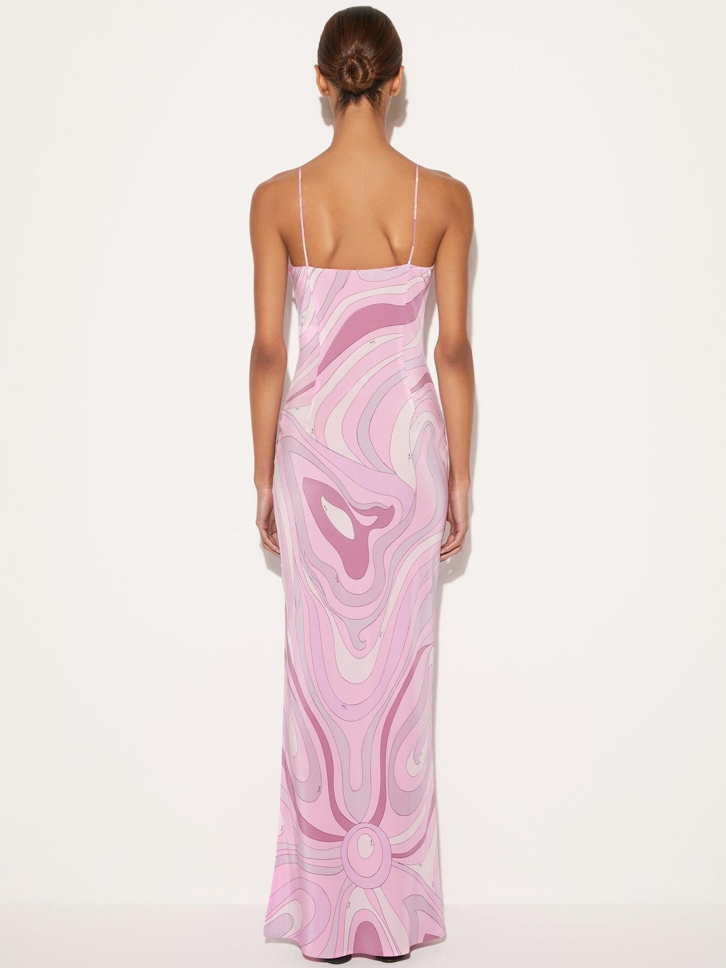 Marmo Printed Satin Maxi Dress