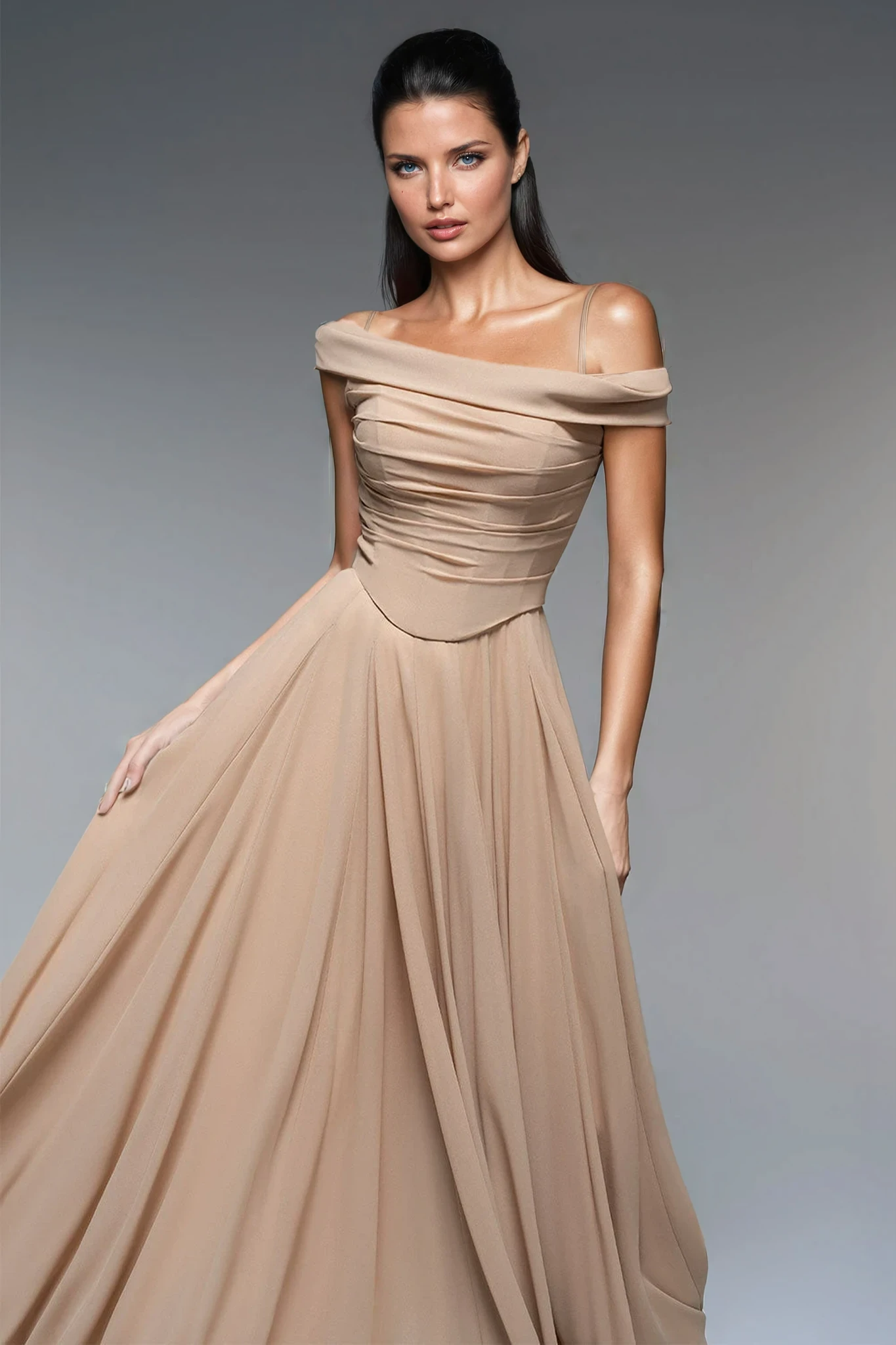 Nowa Off Shoulder Corset Maxi Dress