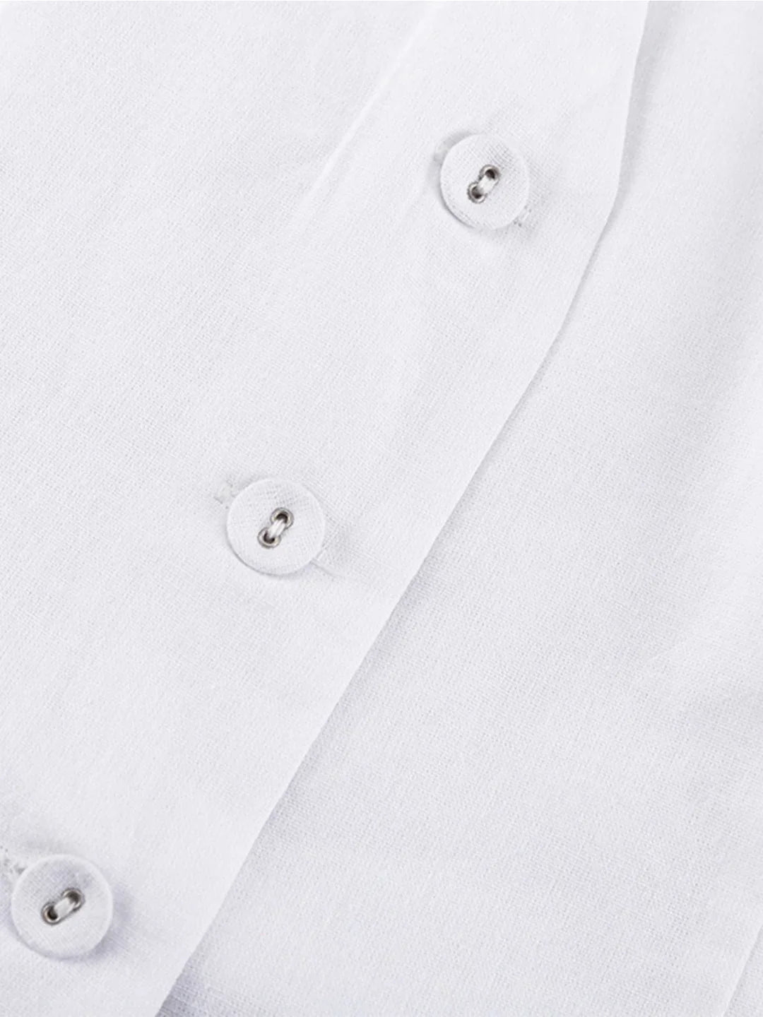 Linen Sleeveless Vest & Trousers Two-piece Set
