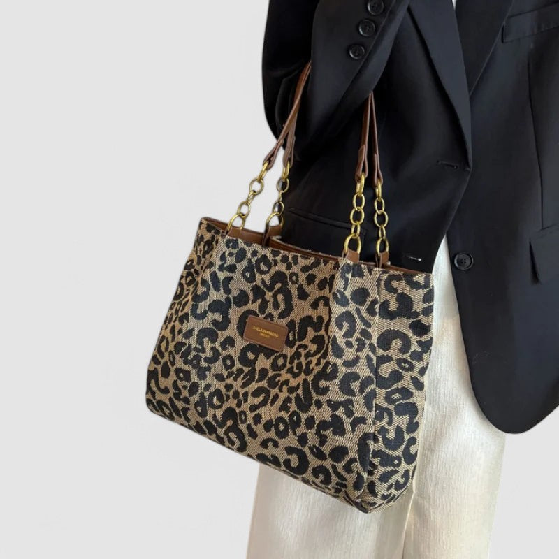 Leopard Canvas Tote By Claire