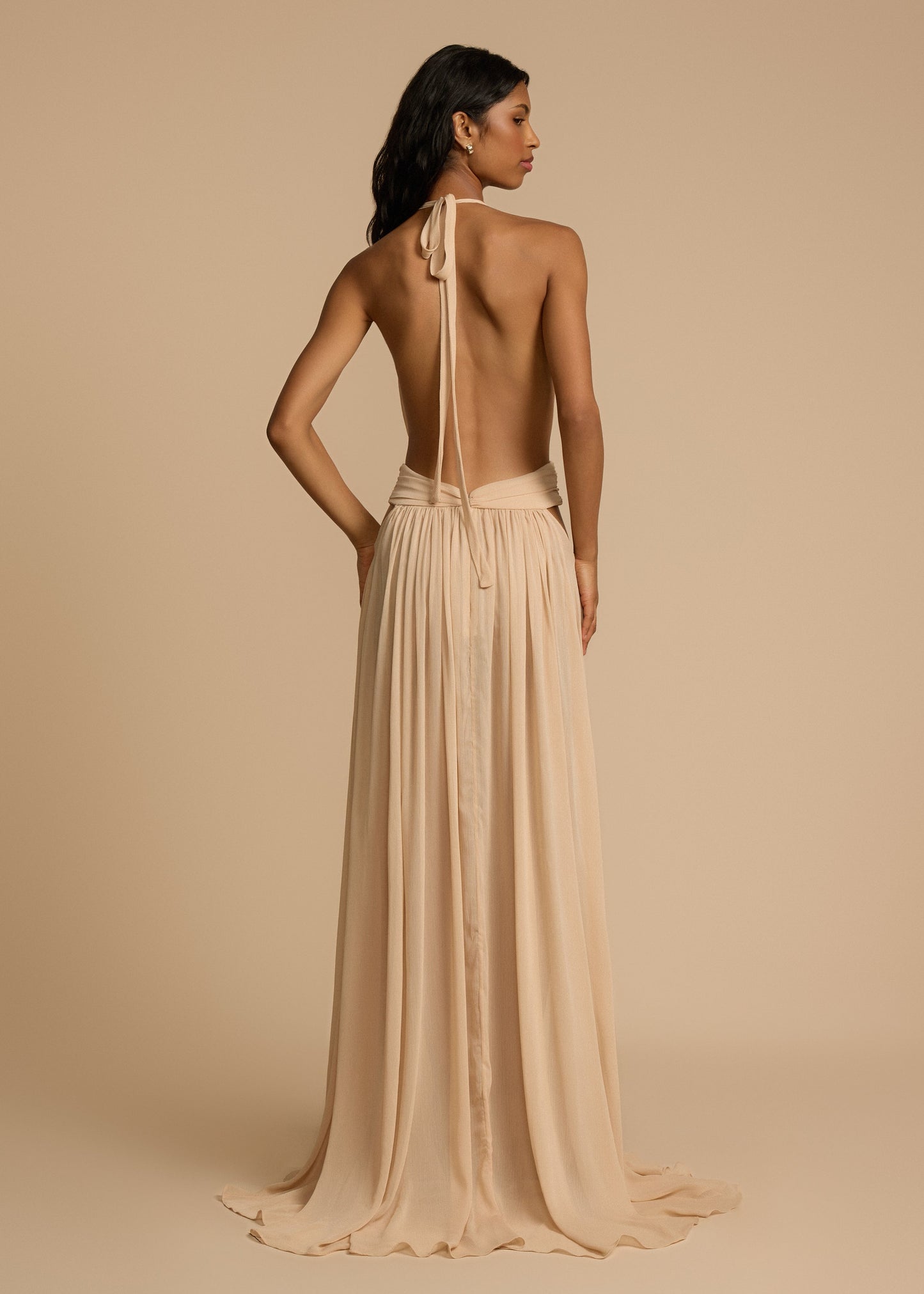 Tatiana - Draped Georgette Maxi Dress