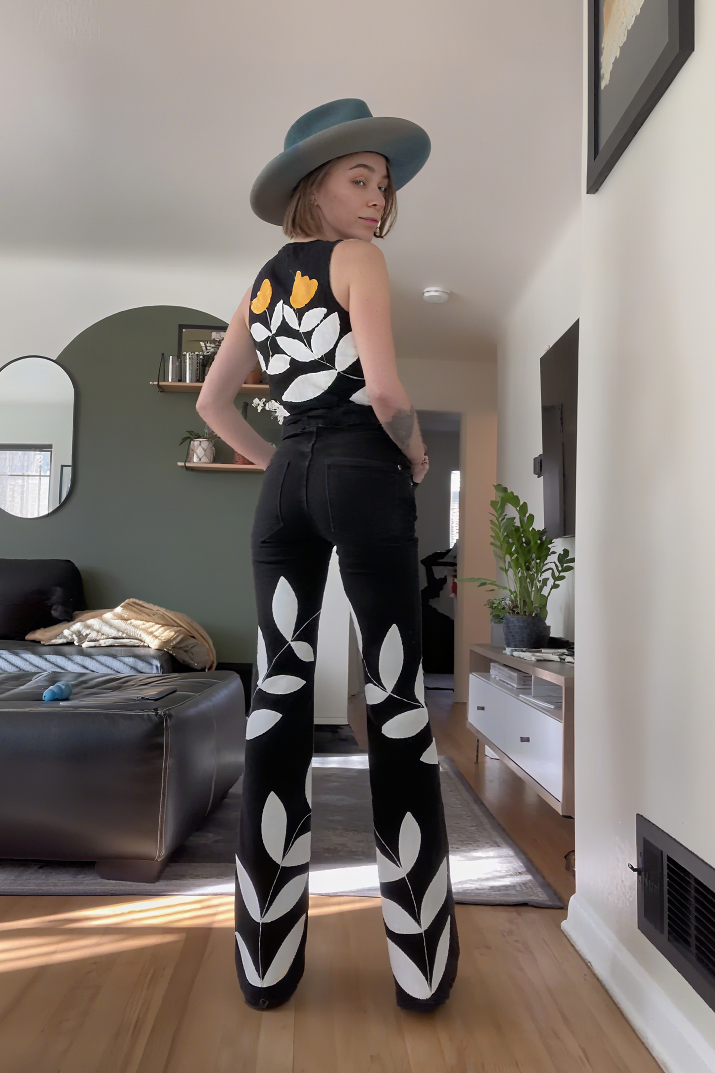 Floral Print Flared Jumpsuit