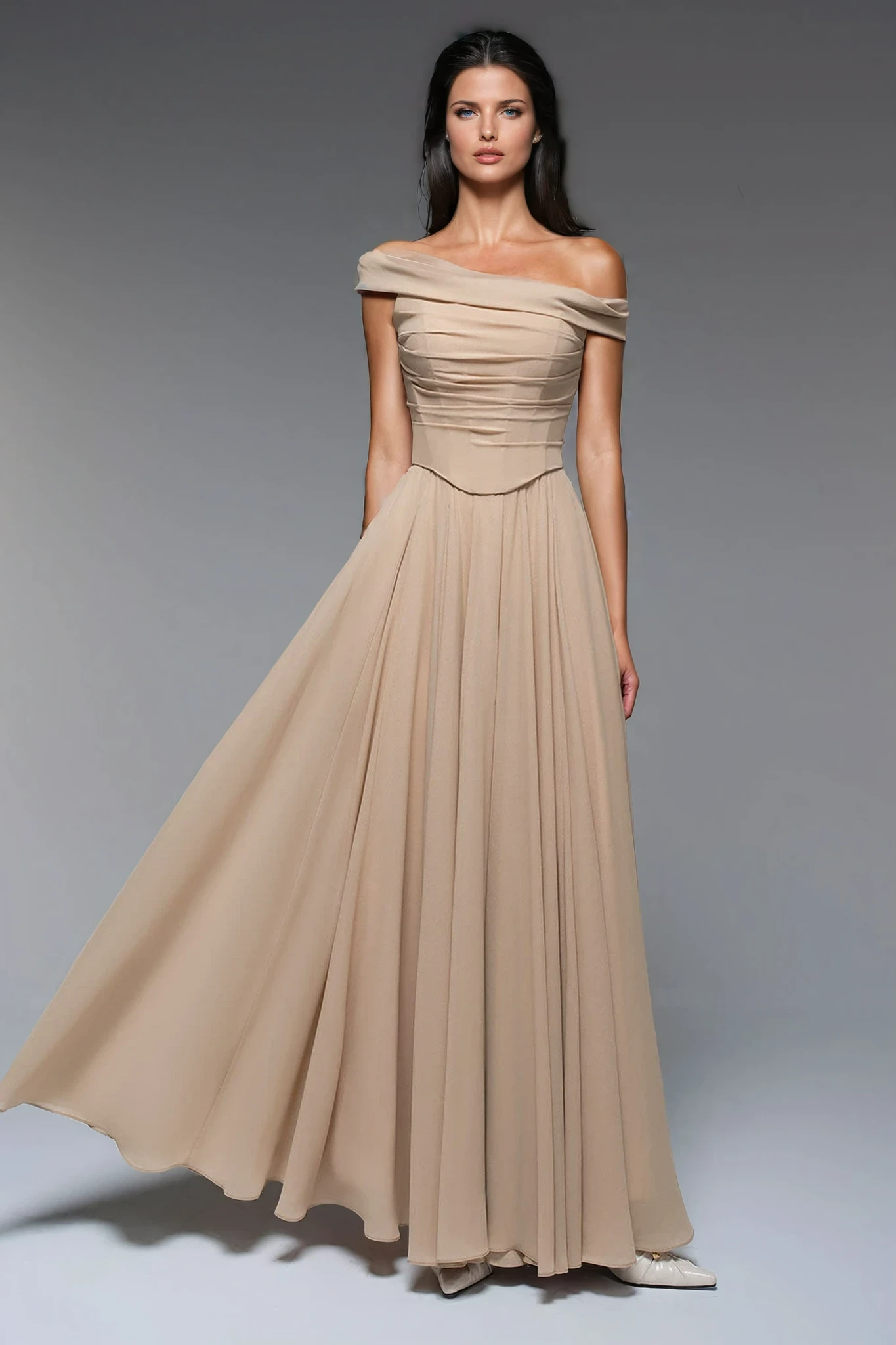 Nowa Off Shoulder Corset Maxi Dress