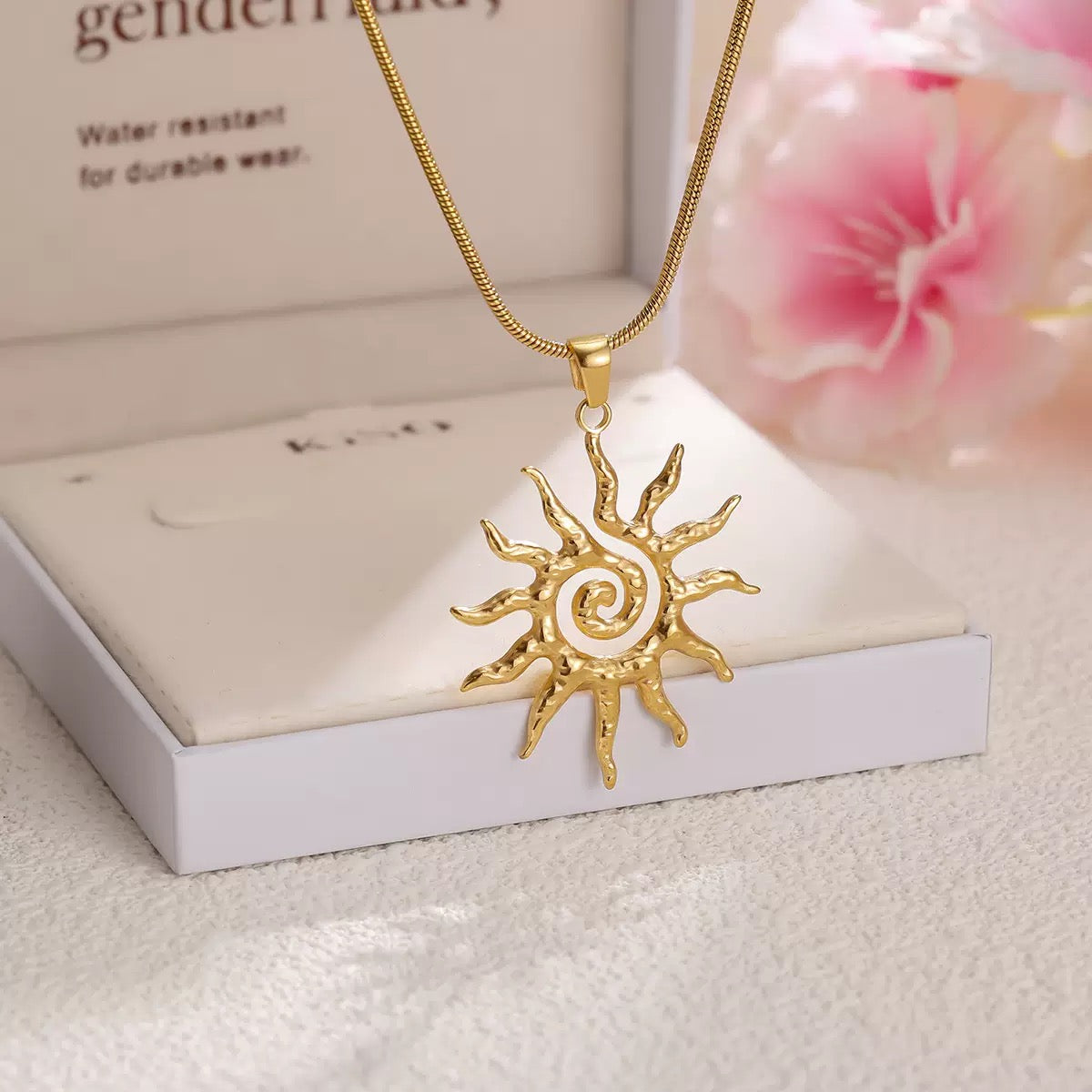 Mythological Spiral Sun Necklace