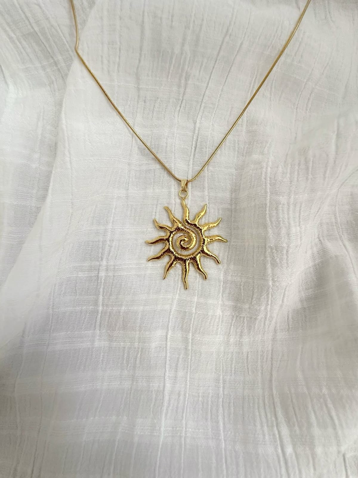 Mythological Spiral Sun Necklace
