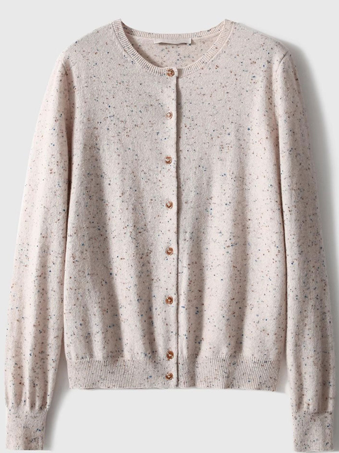 Natalie Classic Crew Neck Solid Color Knitted Cardigan