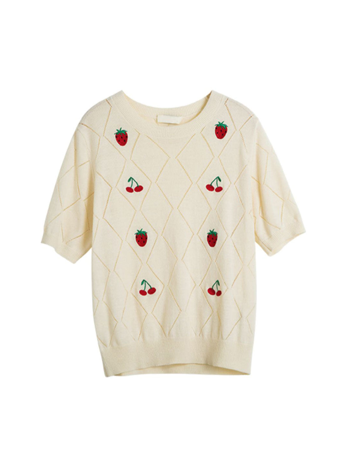 Claire Elegant Printed Silk Knitted Top