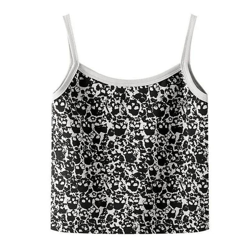DressBetty - 2024 Vintage Harajuku Grunge Skeleton Print Crop Top