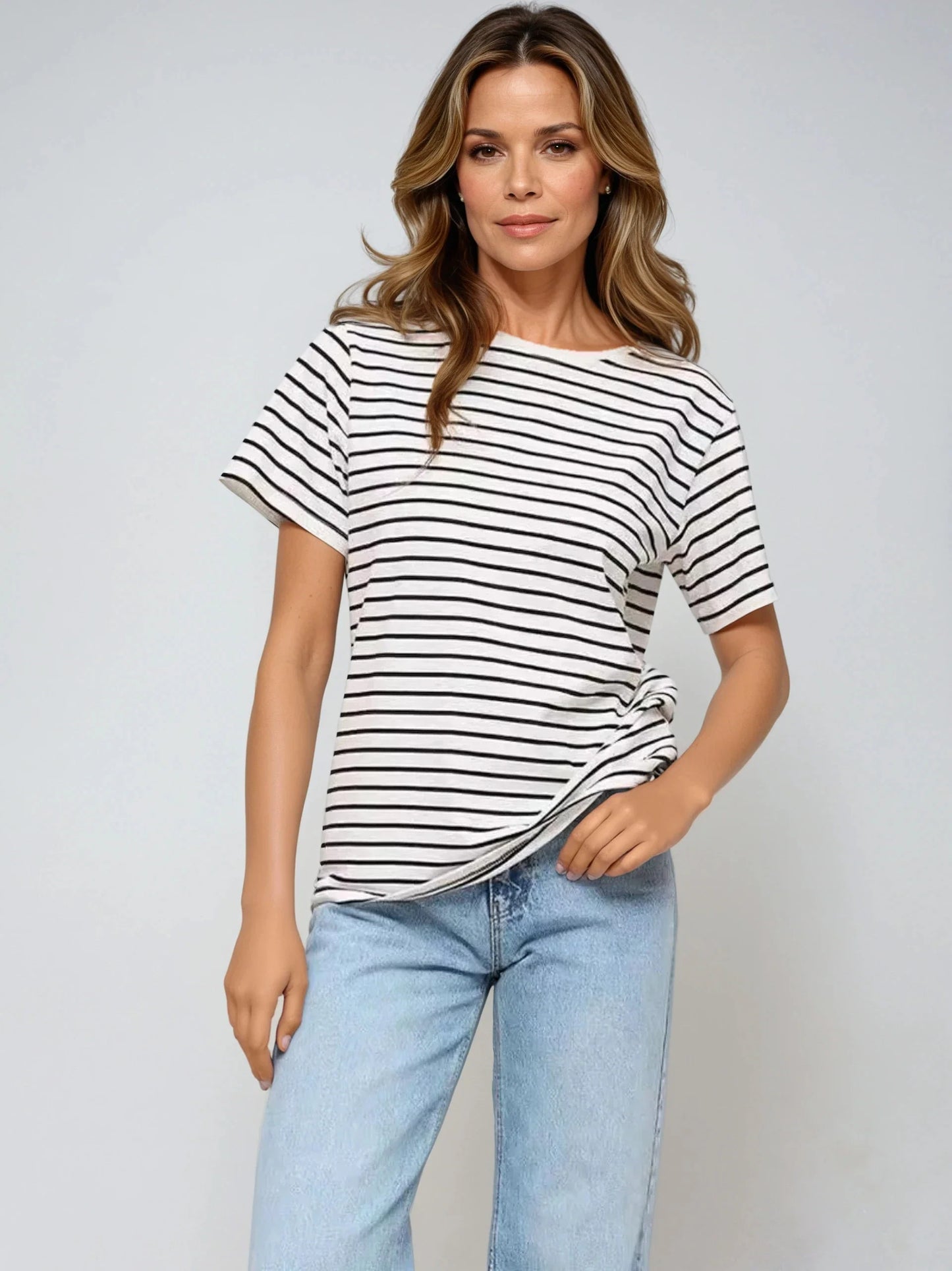 Round Neck Striped T-shirt