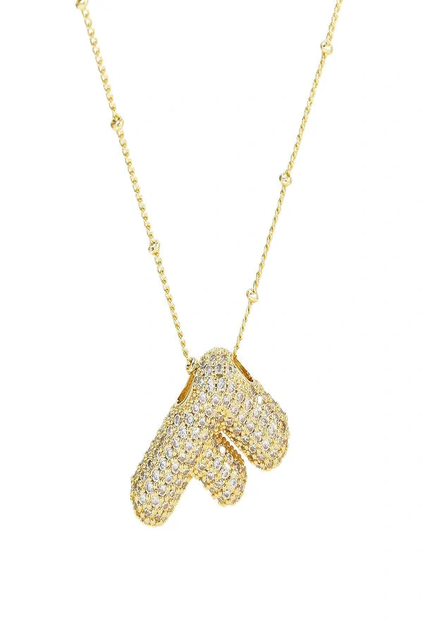 Savannah Diamond Bubble Letter Necklace