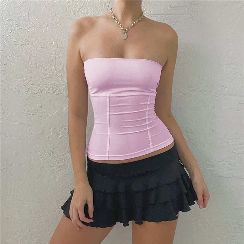 Strapless Corset White Off-Shoulder