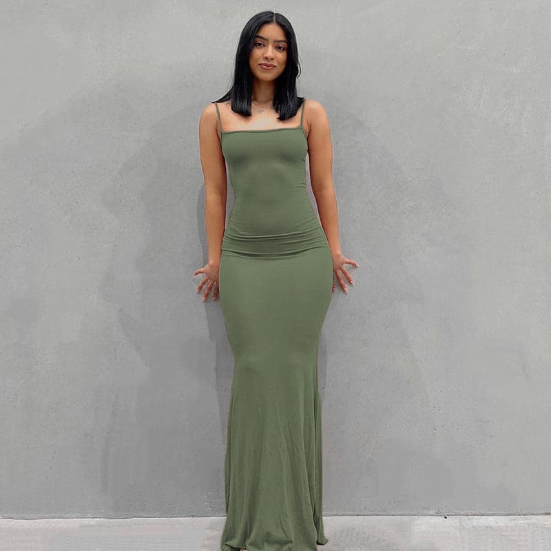 DressBetty - Adogirl Sexy Spahgetti Strap Maxi Dress
