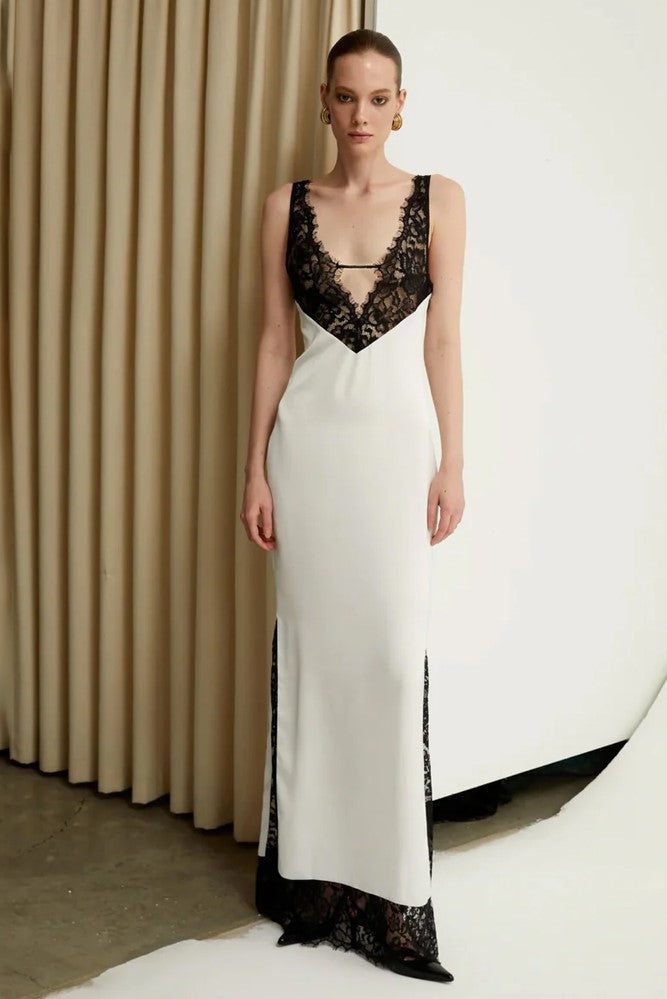 Alexandria Lace Maxi Bandage Dress - Black