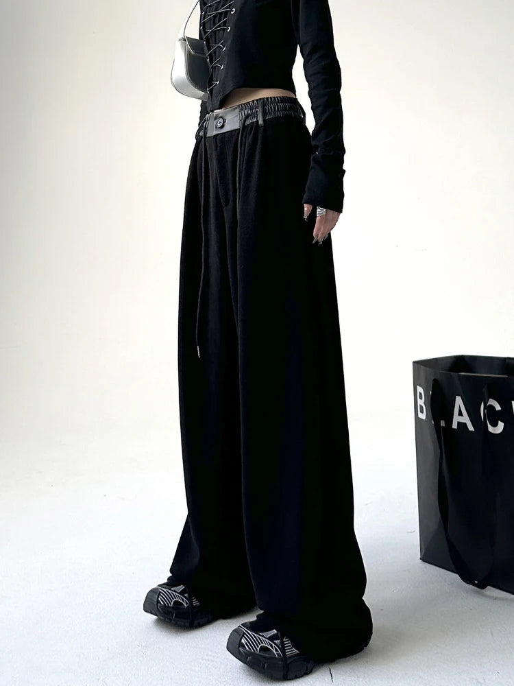 Autumn Winter New Harajuku Streetwear Casual High Waist Sweatpants