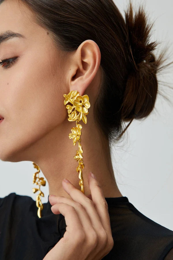 Liana Floral Fringed Earrings