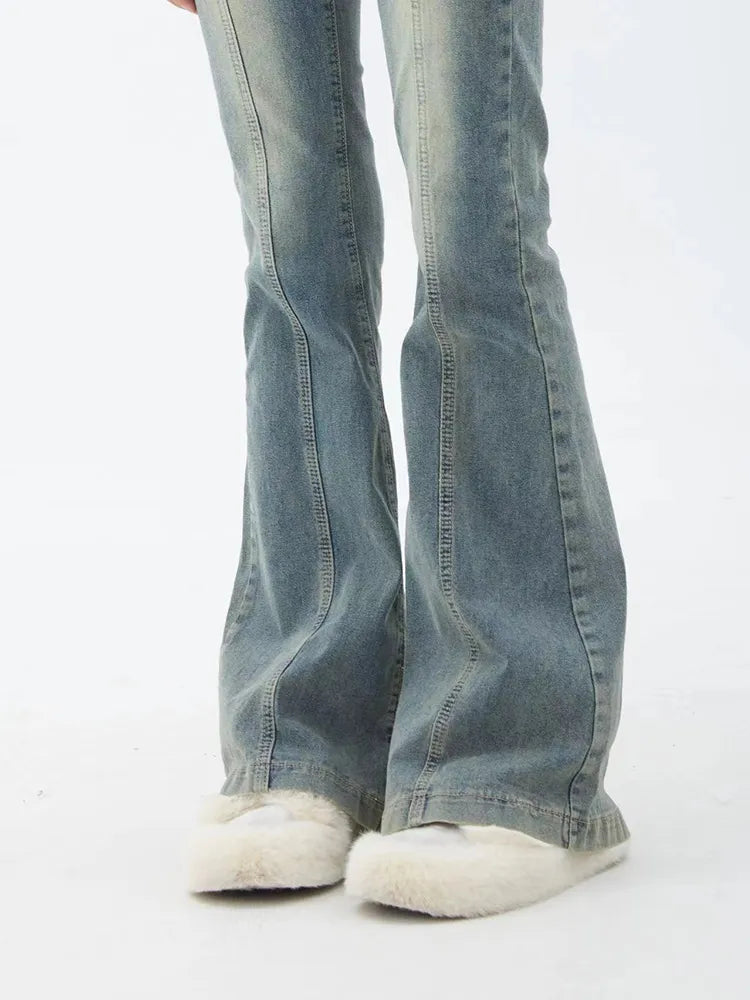 DressBetty - 2024 Harajuku Streetwear Chic 2000s Tide Trousers Y2K Bell Bottom