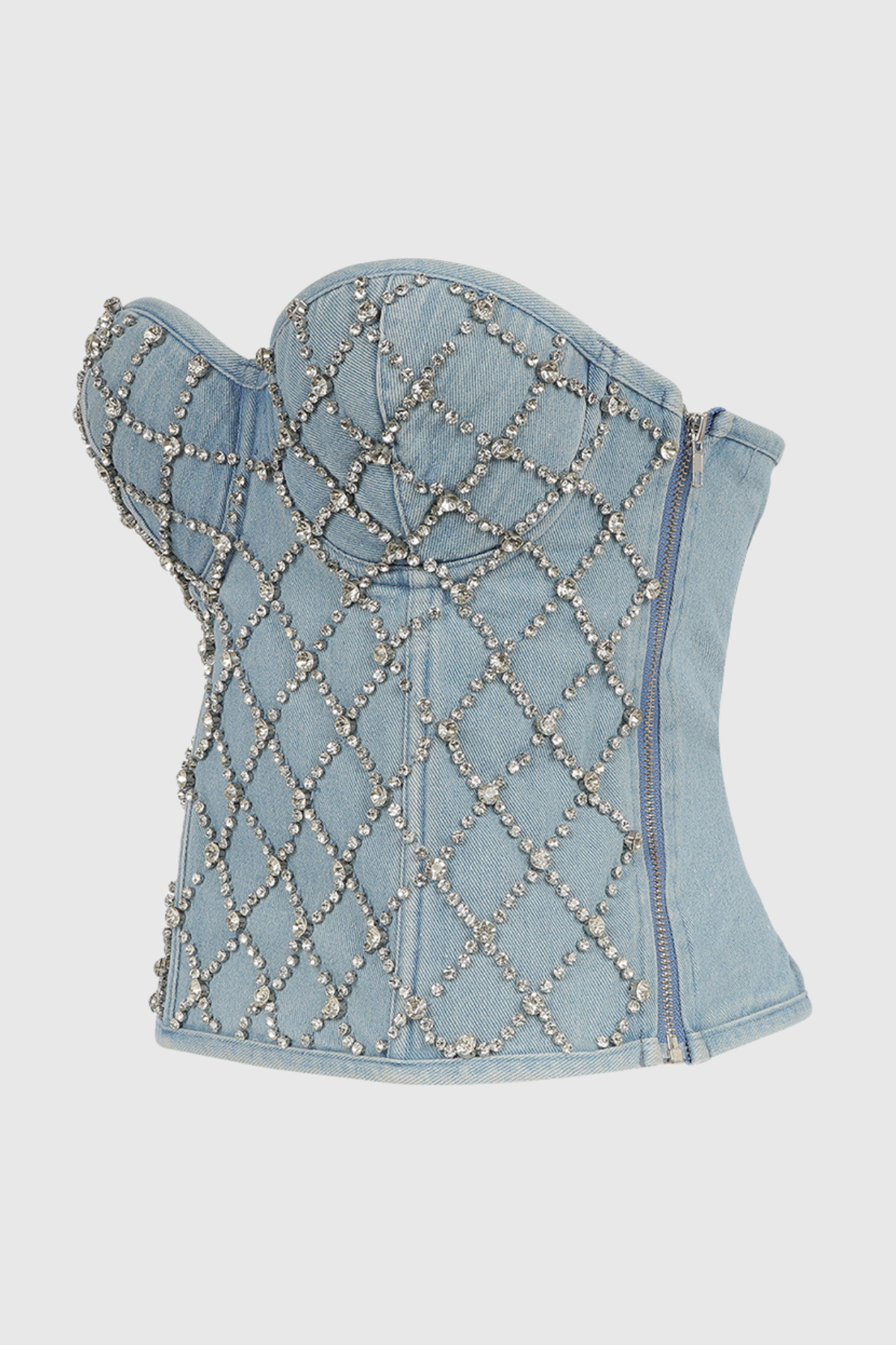 Camryn Diamante Denim Top