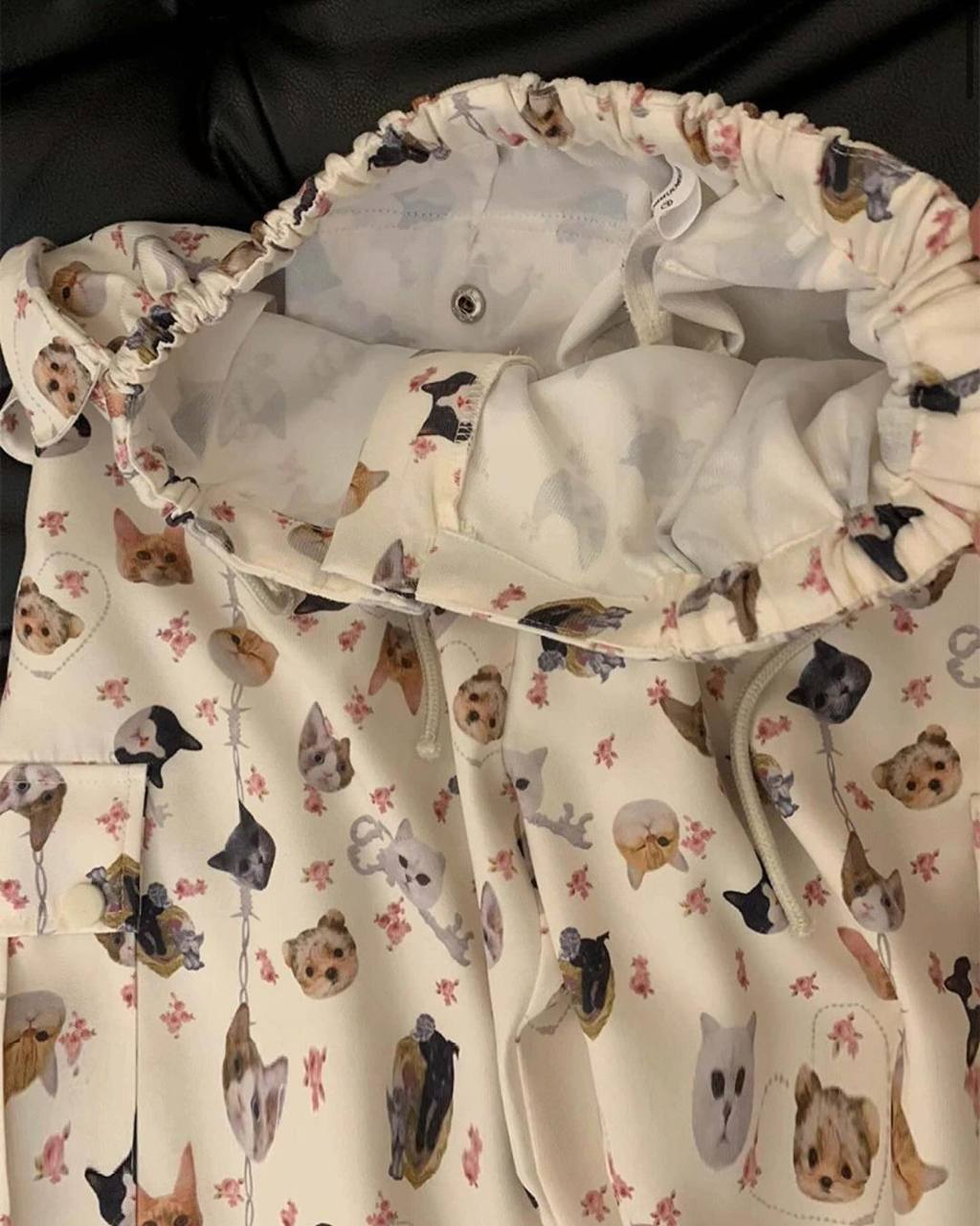 Cat Dog Print Cargo Pant