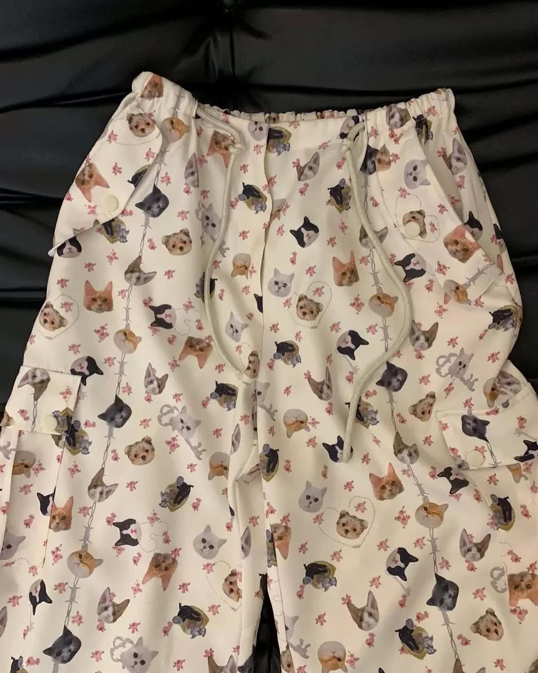 Cat Dog Print Cargo Pant