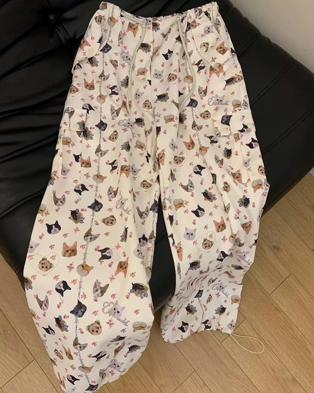 Cat Dog Print Cargo Pant