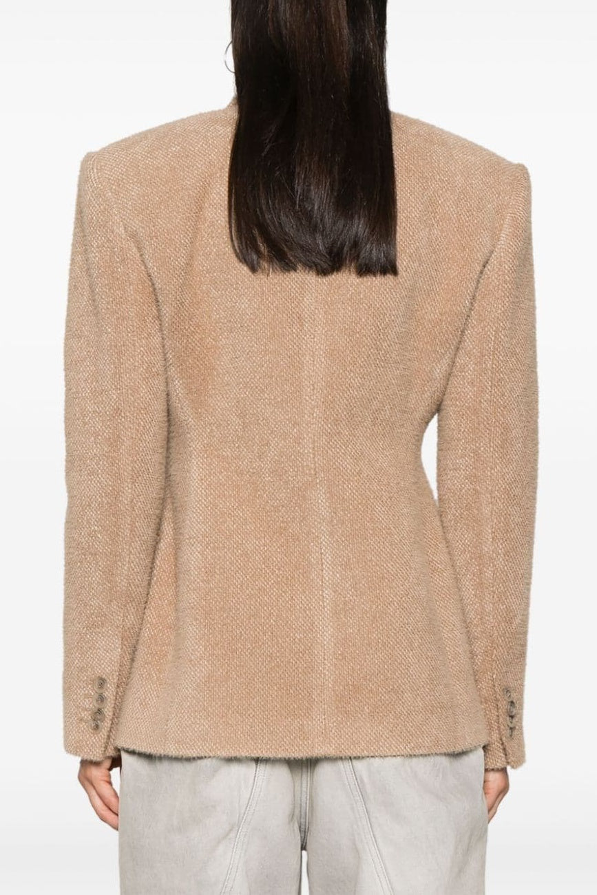 Celeste Floral Lapel Blazer - Khaki