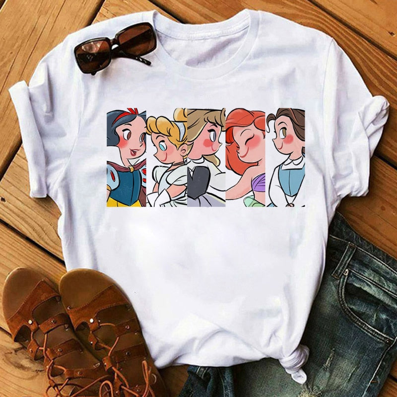 DressBetty - Cute Disney Princess Crew Neck Women's Top