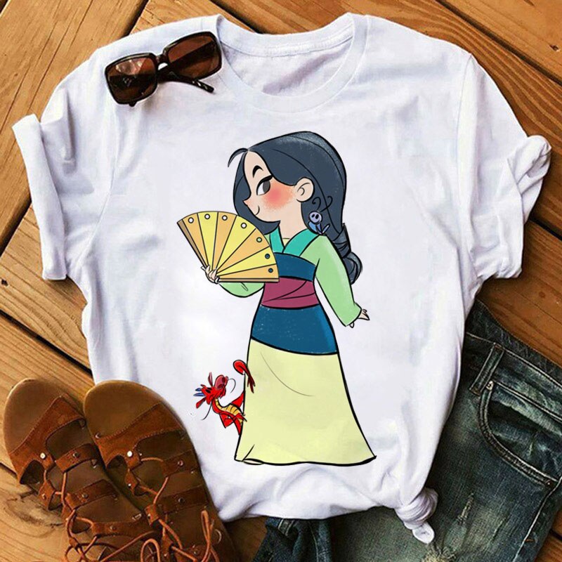 DressBetty - Cute Disney Princess Crew Neck Women's Top